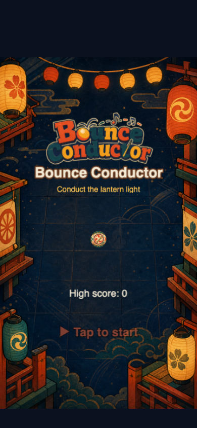Bounce Conductor start screen
