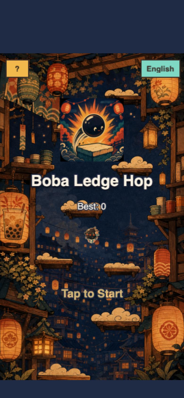 Boba Ledge Hop start screen