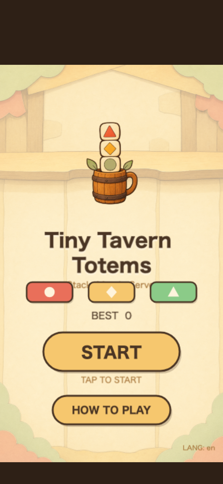 Tiny Tavern Totems start screen
