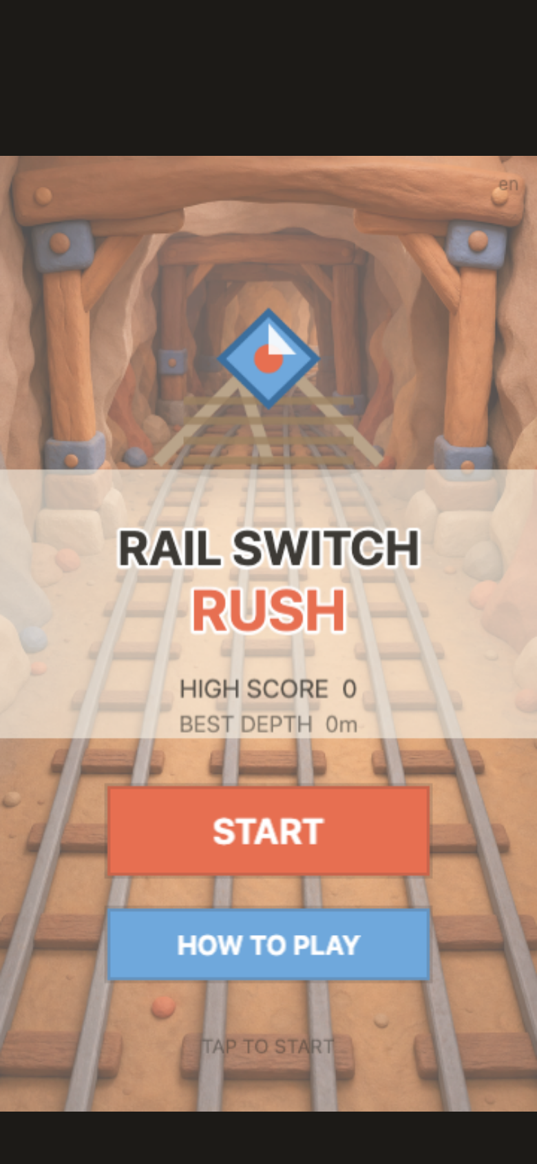 Rail Switch Rush start screen