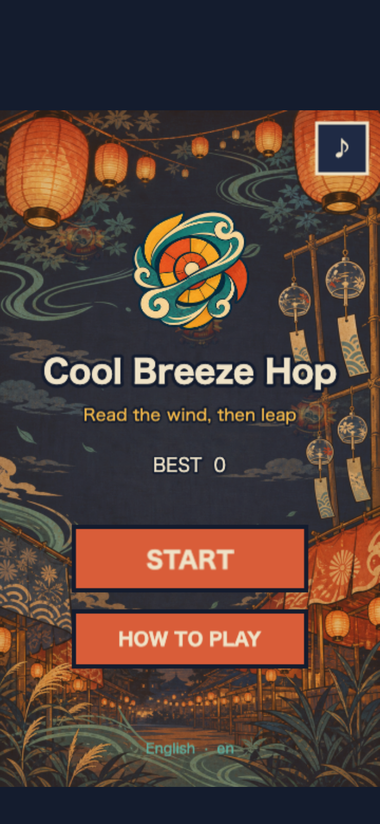 Cool Breeze Hop start screen