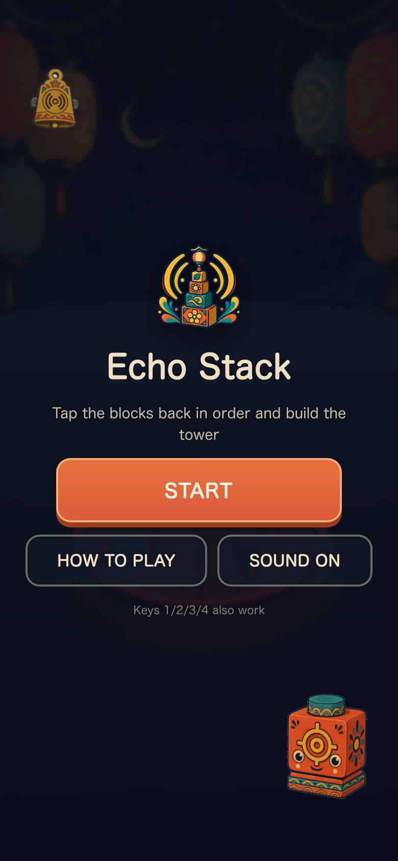 Echo Stack start screen