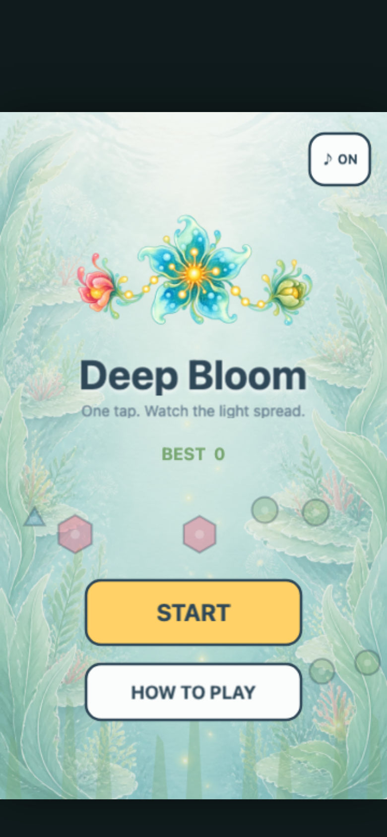 Deep Bloom start screen