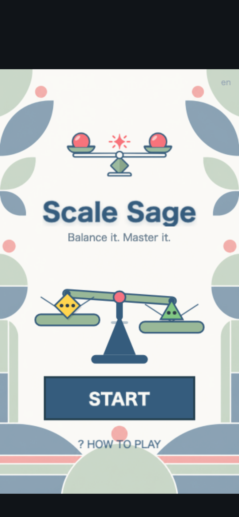 Scale Sage start screen