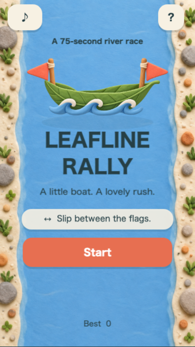 Leafline Rally start screen