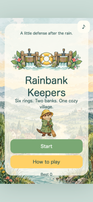 Rainbank Keepers start screen