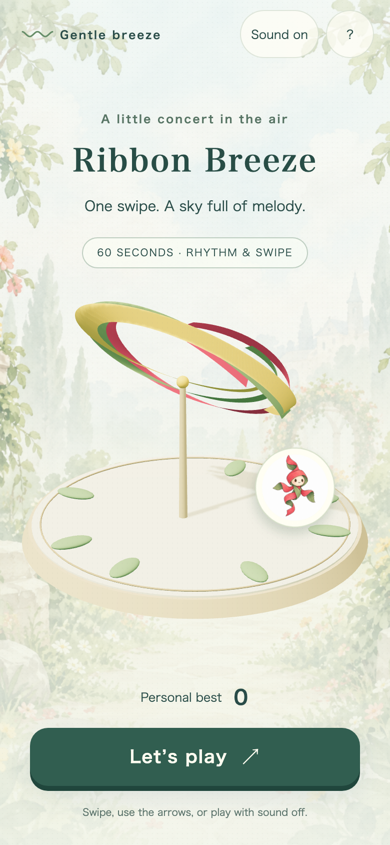 Ribbon Breeze start screen