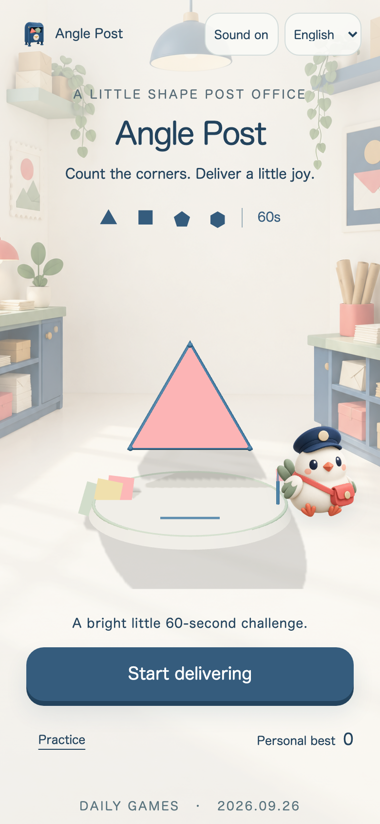Angle Post start screen