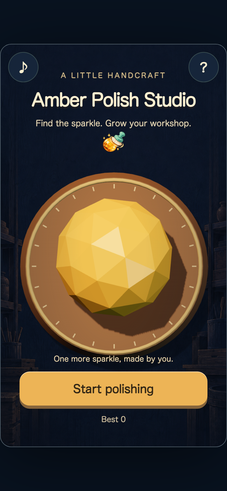 Amber Polish Studio start screen