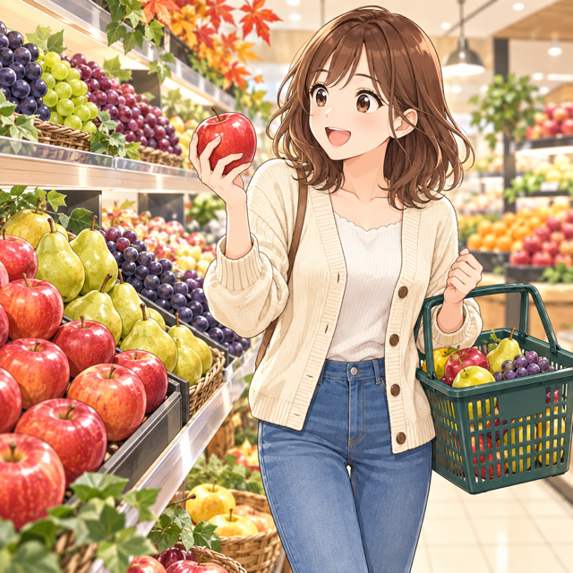 秋の果物合わせ