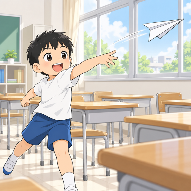 鏡みたいな紙ひこうき