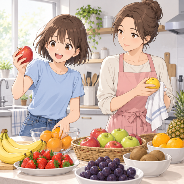 フルーツ整理のリズム